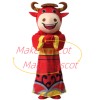 God of Wealth Cattle Cartoon Mascot Costume