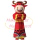 God of Wealth Cattle Cartoon Mascot Costume God of Wealth Cattle Cartoon Mascot Costume