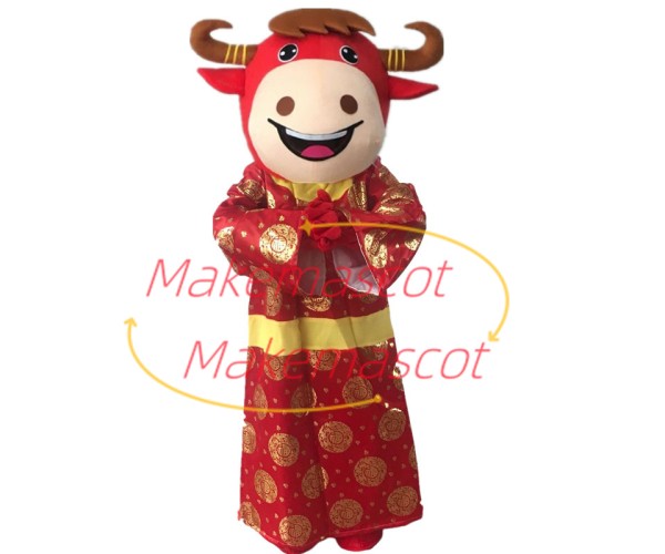 Auspicious Cattle Mascot Costume For New Year Party Auspicious Cattle Mascot Costume For New Year Party