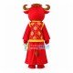 Blessed Cattle In The Colorful Vest Mascot Costume Blessed Cattle In The Colorful Vest Mascot Costume