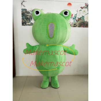 Chirping Pocket Frog Mascot Cartoon Costume