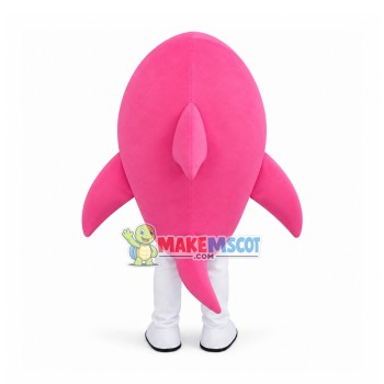 The Pink Fat Head Shark Mascot Costume The Pink Fat Head Shark Mascot Costume