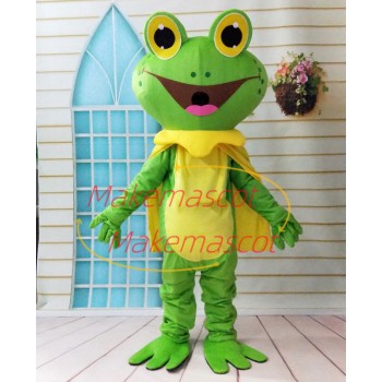 The Leader Frog With Cloak Mascot Costume