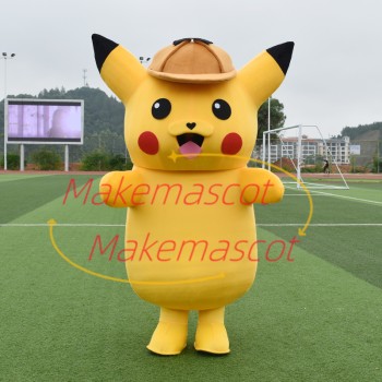 Detective Pikachu Mascot Costume for Adult Detective Pikachu Mascot Costume for Adult