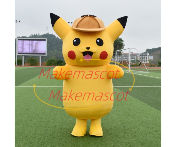 Detective Pikachu Mascot Costume for Adult Detective Pikachu Mascot Costume for Adult