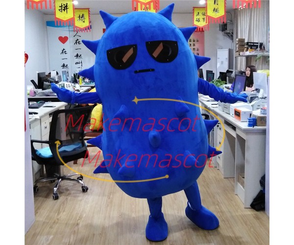 Cartoon Bacteria With Raised Surface Mascot Costume Cartoon Bacteria With Raised Surface Mascot Costume