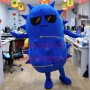 Cartoon Bacteria With Raised Surface Mascot Costume
