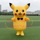 Likable Pikachu Mascot Costume Wearing Tie Likable Pikachu Mascot Costume Wearing Tie