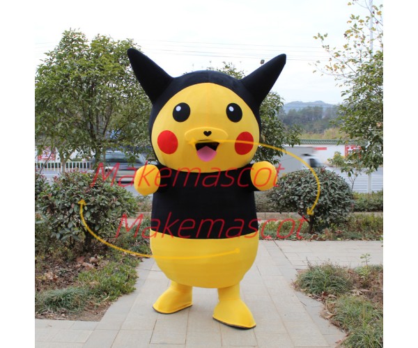 Convivial Pikachu Mascot Costume With Headband Convivial Pikachu Mascot Costume With Headband