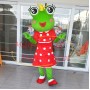 Elated Crown Frog Couple Mascot Costume