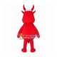 Relaxed Cartoon Red Cattle Mascot Costume Relaxed Cartoon Red Cattle Mascot Costume