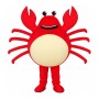 Cartoon Live Crab Brandishing Tongs Mascot Costume