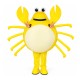 Cartoon Live Crab Brandishing Tongs Mascot Costume Cartoon Live Crab Brandishing Tongs Mascot Costume