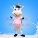 Crown Dairy Cow With Large Milk Production Mascot Costume Crown Dairy Cow With Large Milk Production Mascot Costume