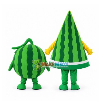 Piece of Yellow Watermelon Cartoon Mascot Costume Piece of Yellow Watermelon Cartoon Mascot Costume