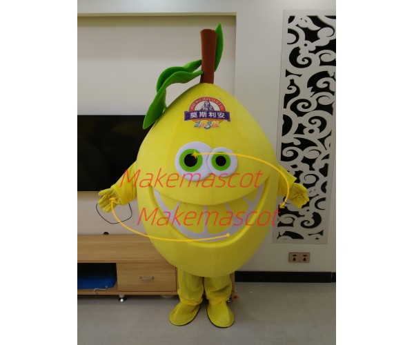 Customized Cartoon Smiley Lemon Mascot Costume Customized Cartoon Smiley Lemon Mascot Costume