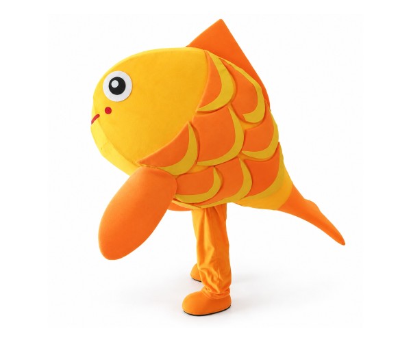 Swimming Golden Carp Mascot Costume Swimming Golden Carp Mascot Costume