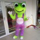 Bright Frog With Happy Smile Mascot Costume Bright Frog With Happy Smile Mascot Costume