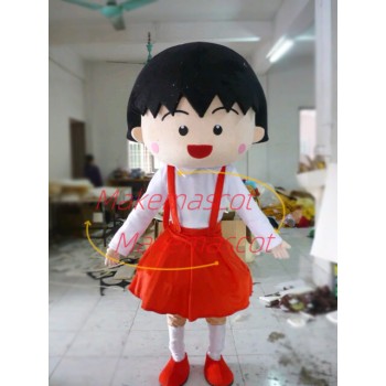 Optimistic Girl Chibi Maruko-chan Mascot Costume Optimistic Girl Chibi Maruko-chan Mascot Costume