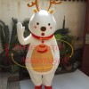 Warm White Christmas Fawn Mascot Costume