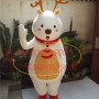 Warm White Christmas Fawn Mascot Costume