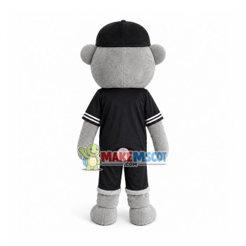 Adult Sports Grey Bear Mascot Costume Adult Sports Grey Bear Mascot Costume