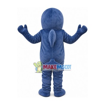 Gray Dolphin With Mild Temper Mascot Costume Gray Dolphin With Mild Temper Mascot Costume