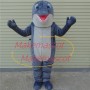 Gray Dolphin With Mild Temper Mascot Costume