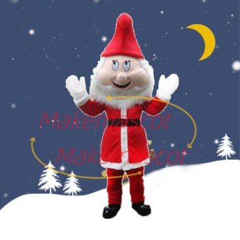 Gentle Santa Claus With Smile Mascot Costume Gentle Santa Claus With Smile Mascot Costume