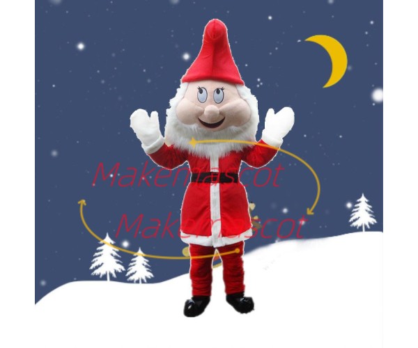 Gentle Santa Claus With Smile Mascot Costume Gentle Santa Claus With Smile Mascot Costume