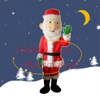 Long Faced Santa Claus Mascot Costume Long Faced Santa Claus Mascot Costume