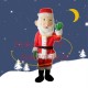Long Faced Santa Claus Mascot Costume