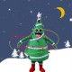 Christmas Tree With Silver Star Mascot Costume Christmas Tree With Silver Star Mascot Costume