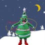 Christmas Tree With Silver Star Mascot Costume