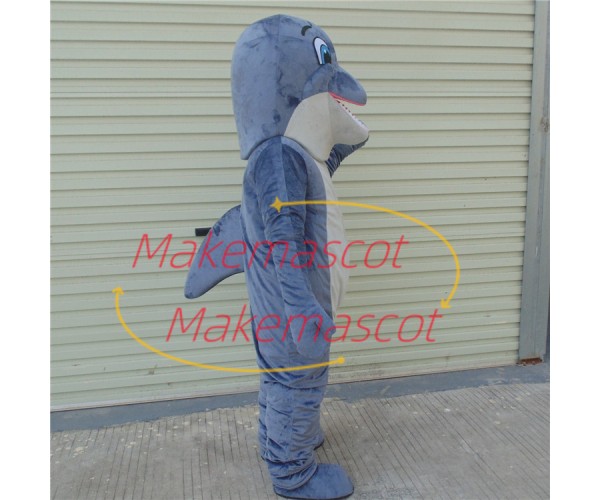Gray Dolphin With Mild Temper Mascot Costume Gray Dolphin With Mild Temper Mascot Costume