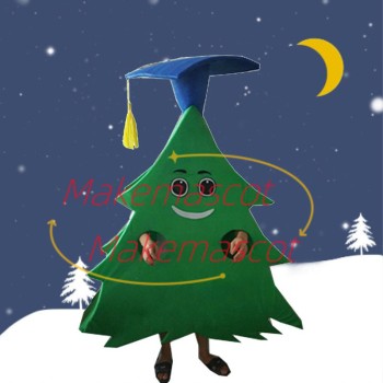 Christmas Cartoon Doctor Pine Tree Mascot Costume