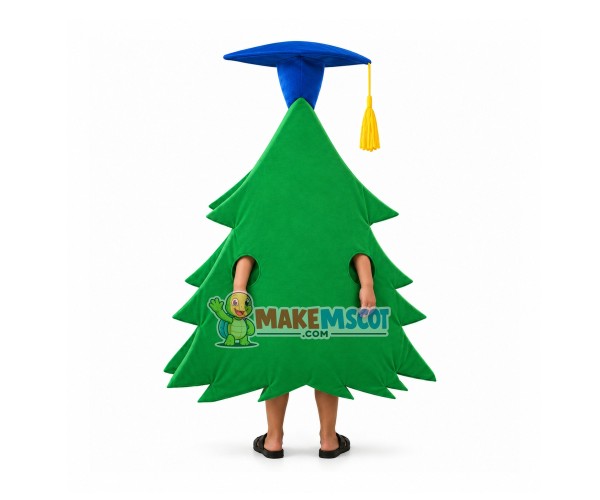Christmas Cartoon Doctor Pine Tree Mascot Costume Christmas Cartoon Doctor Pine Tree Mascot Costume