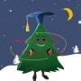 Christmas Cartoon Doctor Pine Tree Mascot Costume