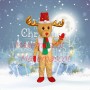 Christmas Elk With Golden Horns Mascot Costume