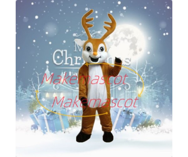 Lively Christmas Deer Mascot Costume Lively Christmas Deer Mascot Costume