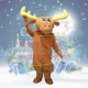 Adult Brown Moose Mascot Costume For Party Adult Brown Moose Mascot Costume For Party