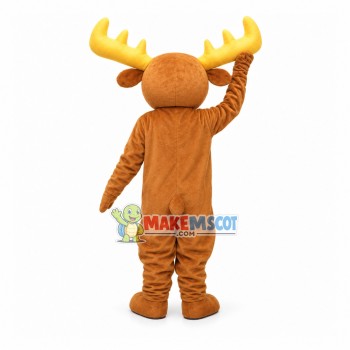 Adult Brown Moose Mascot Costume For Party Adult Brown Moose Mascot Costume For Party