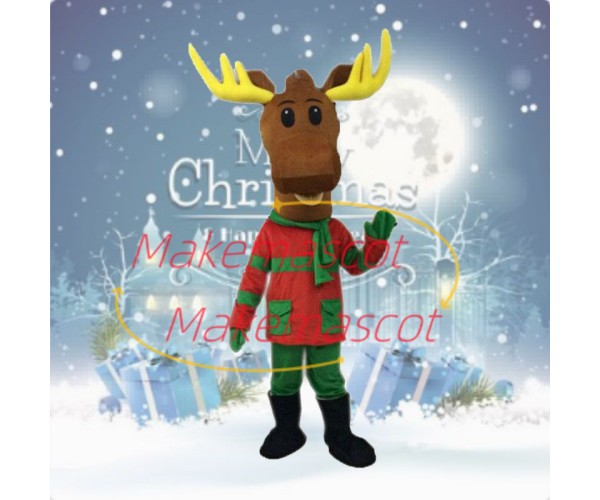 Warm Reindeer Mascot Costume for Christmas Party