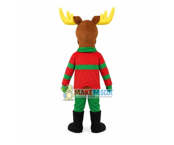 Warm Reindeer Mascot Costume for Christmas Party