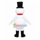 Snowman With Flower Top Hat Mascot Costume Snowman With Flower Top Hat Mascot Costume