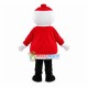 Pure Snowman Wearing Red Coat Mascot Costume Pure Snowman Wearing Red Coat Mascot Costume