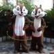 Free Squirrel Couple With Happy Life Mascot Costume