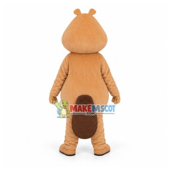 Groundhog With Protruding Front Teeth Mascot Costume