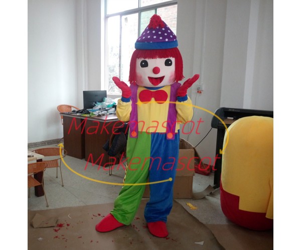 Red-haired Clown of Celebration Mascot Costume Red-haired Clown of Celebration Mascot Costume