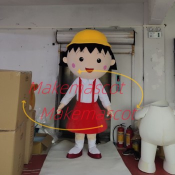 Chibi Maruko-chan Mascot Costume With Student Hat Chibi Maruko-chan Mascot Costume With Student Hat